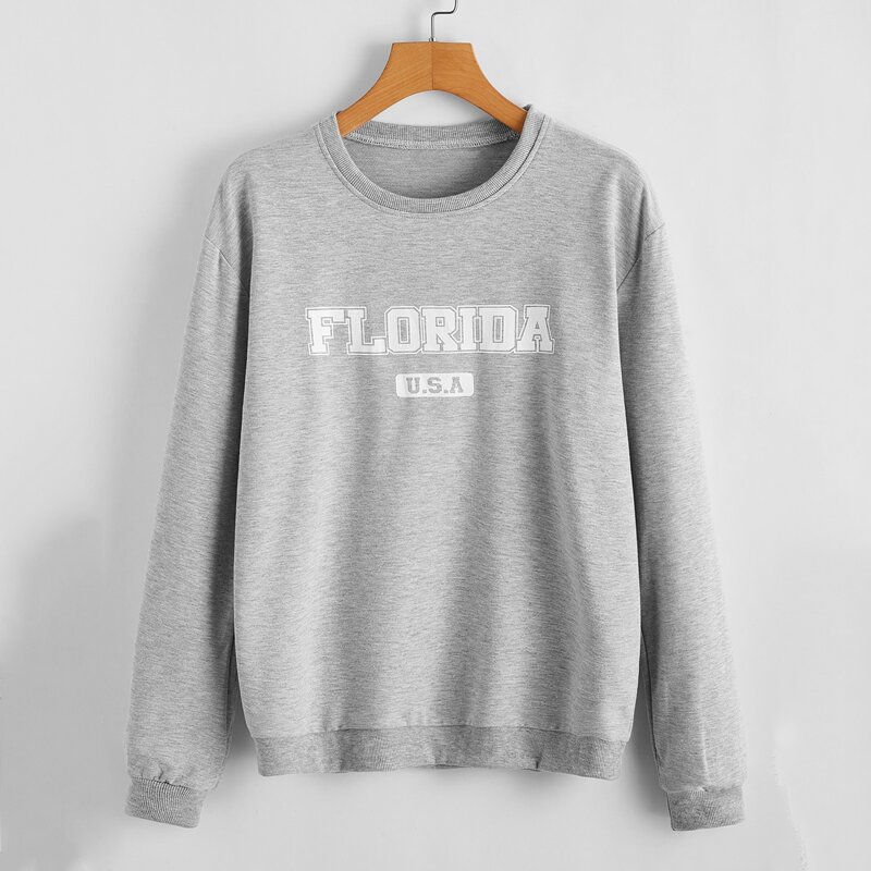 

Letter Graphic Sweatshirt, Light grey