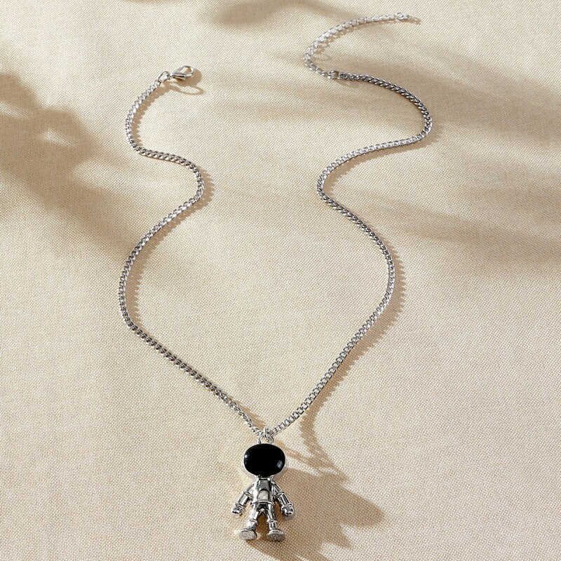 

Astronaut Pendant Necklace, Silver