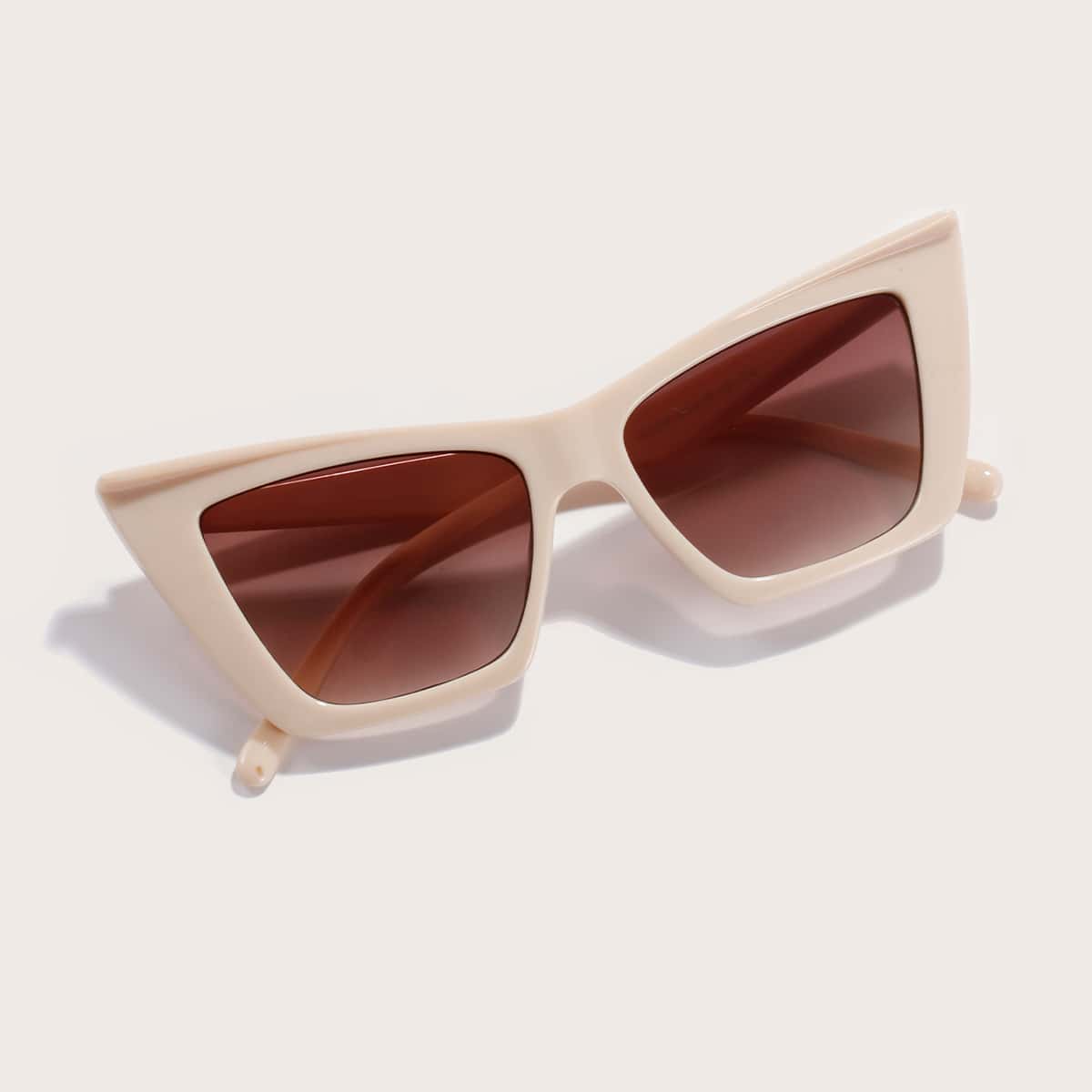 

Cat Eye Sunglasses, Beige