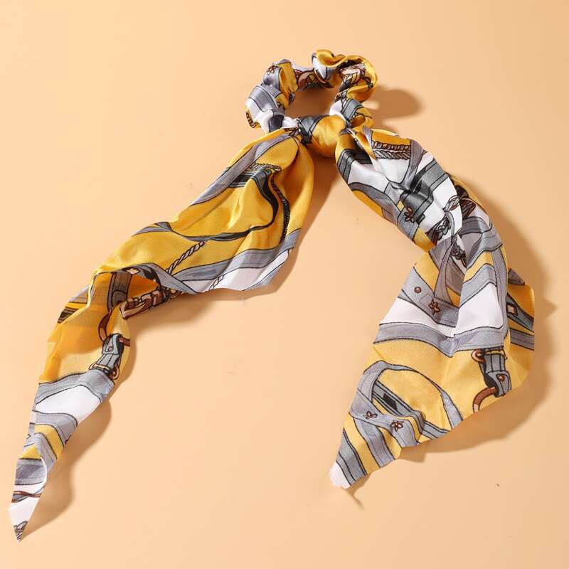 

Chain Print Scrunchie Scarf, Multicolor