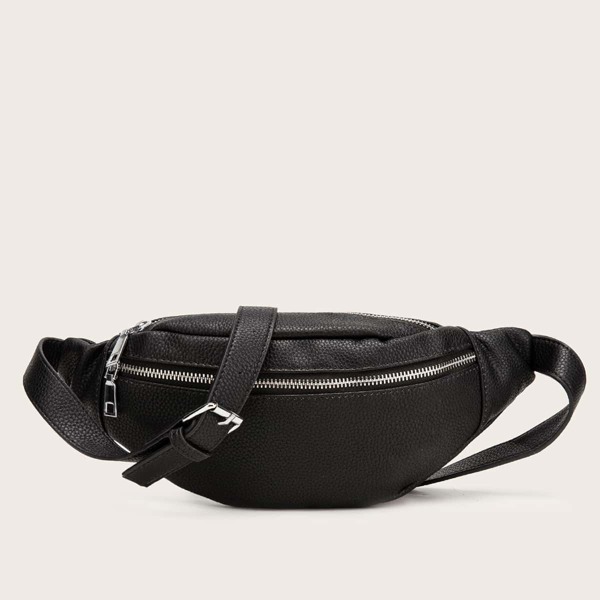 

Pebble Embossed Fanny Pack, Black