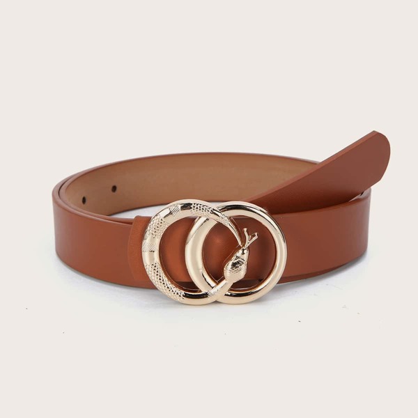 

Serpentine Buckle Belt, Brown