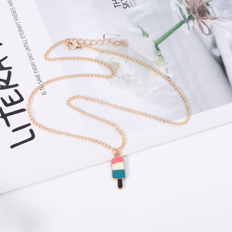 

Ice Cream Design Chain Necklace, Multicolor