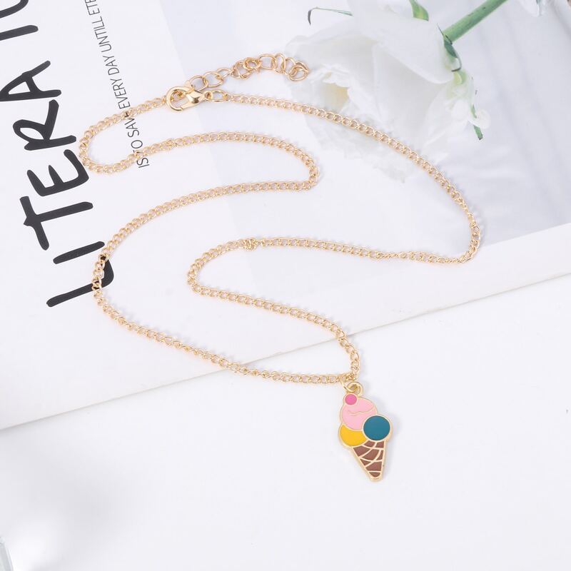 

Ice Cream Design Chain Necklace, Multicolor