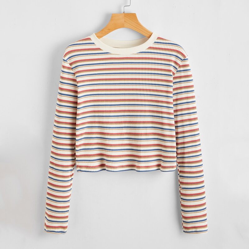 

Striped Print Tee, Multicolor