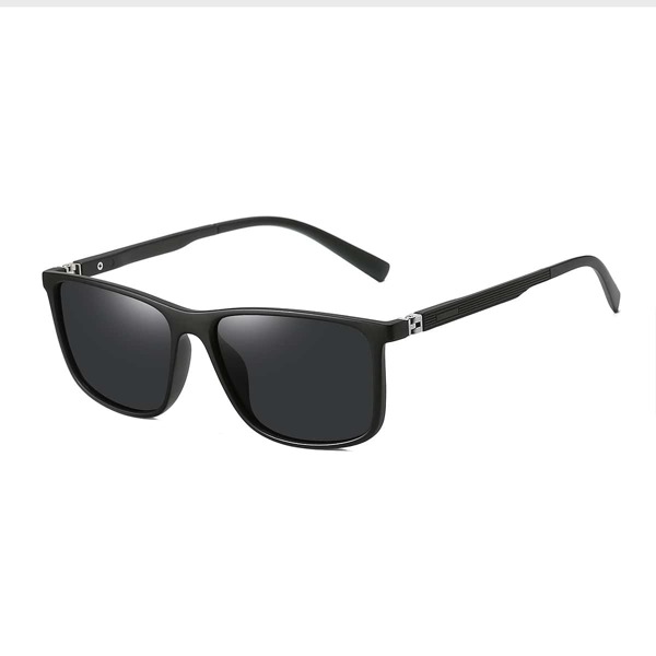 

Men Acrylic Frame Polarized Sunglasses, Black