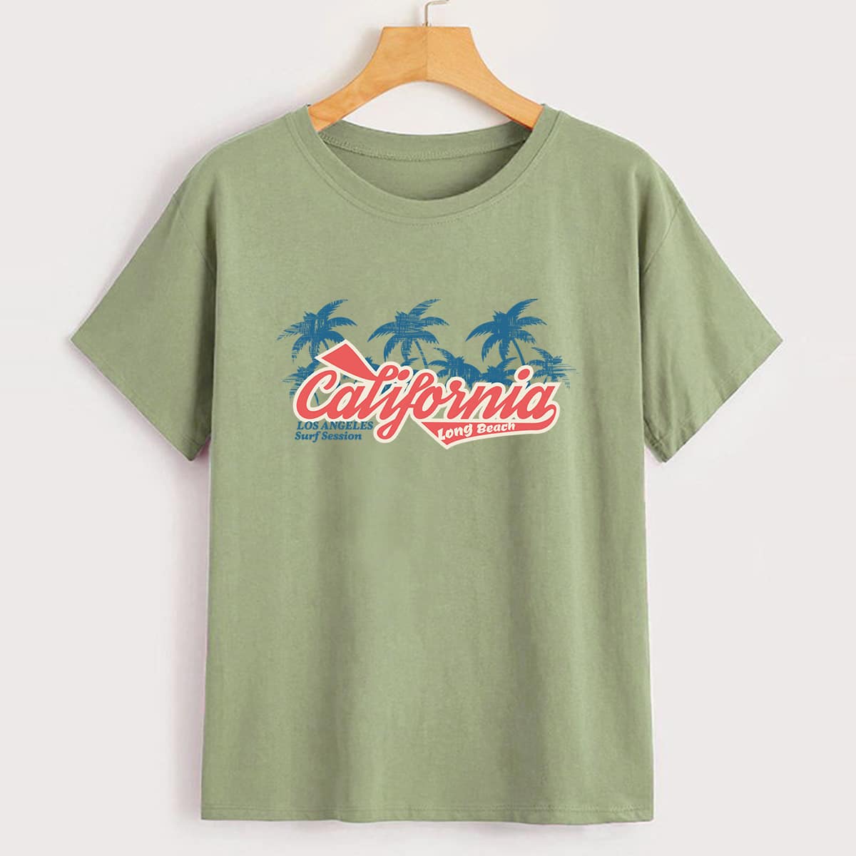

Letter Graphic Tee, Army green