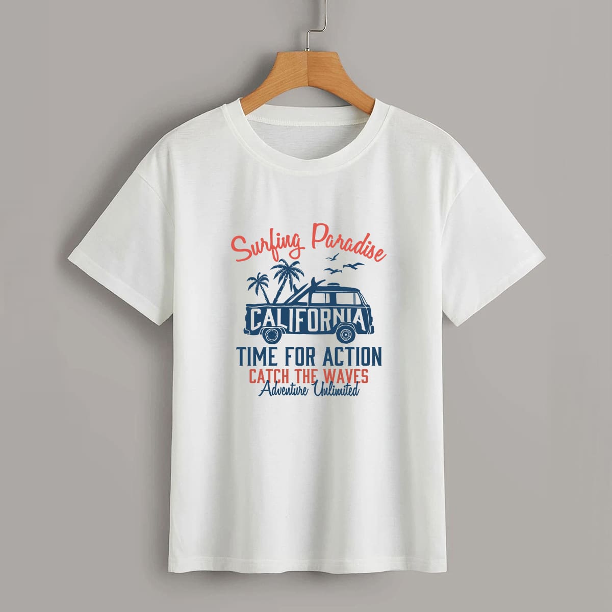 

Car & Letter Graphic Tee, White