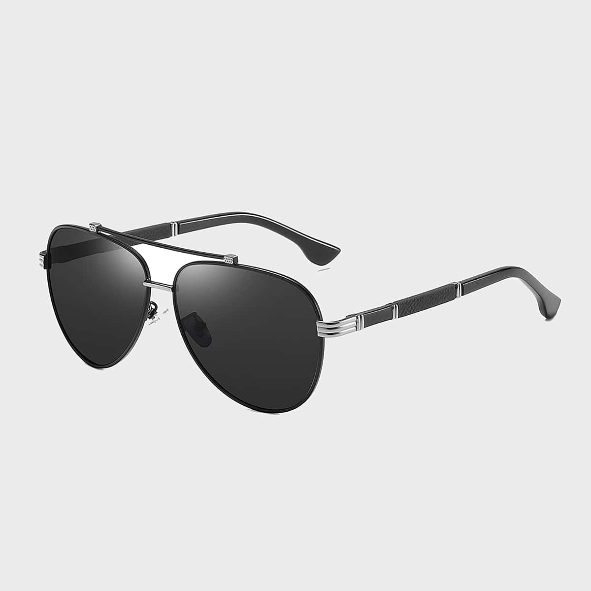 

Guys Top Bar Polarized Sunglasses, Silver
