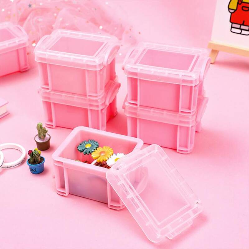 

1pc Jewelry Storage Box, Pastel baby pink