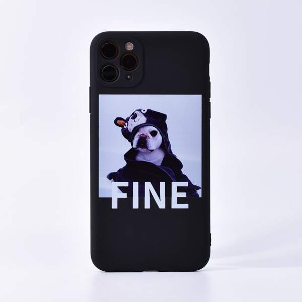 

1шт чехол для iPhone с принтом собаки, Многоцветный