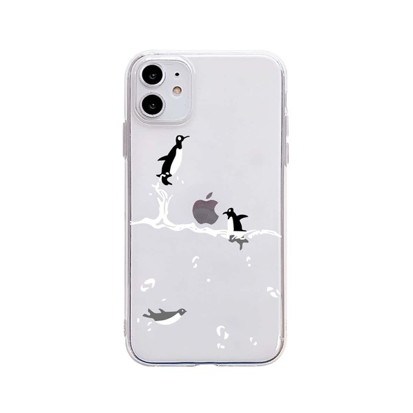 

1шт прозрачный чехол для iPhone с принтом пингвина