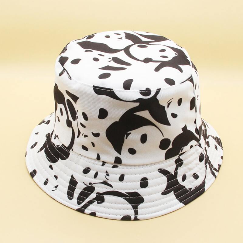

Panda Bucket Hat, Black and white