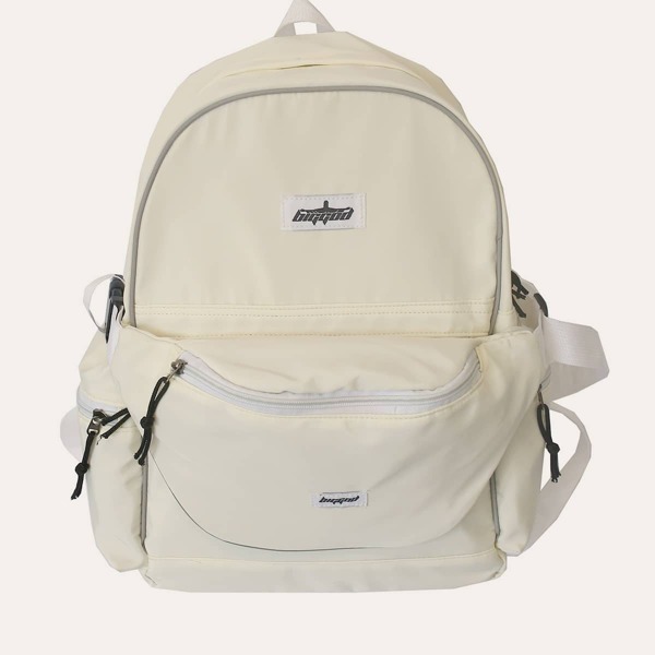 

Zipper Front Backpack With Fanny Pack, Beige