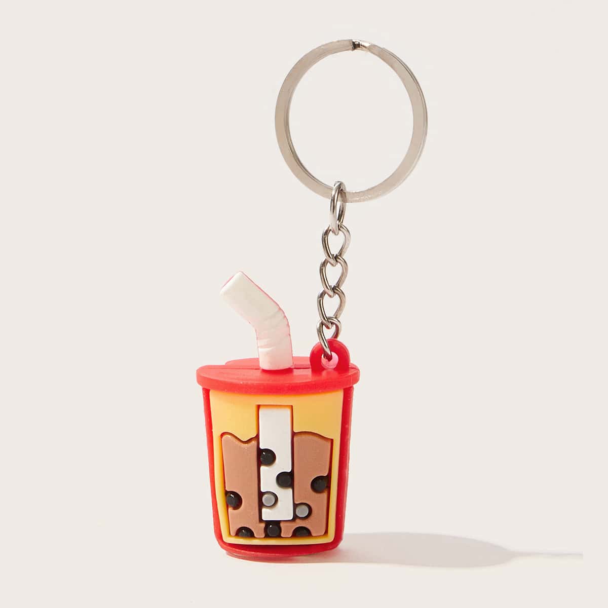 

Bubble Tea Charm Keychain, Multicolor