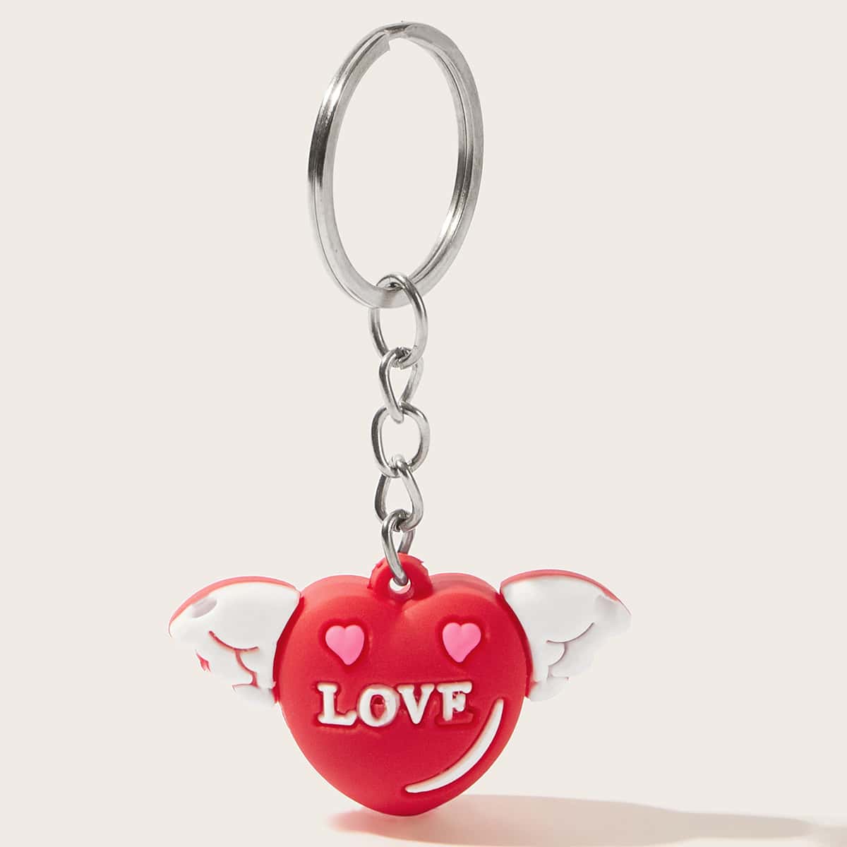 

Heart Design Keychain, Red