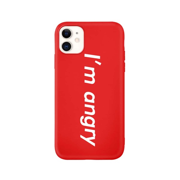 

1pc Slogan Graphic iPhone Case, Red
