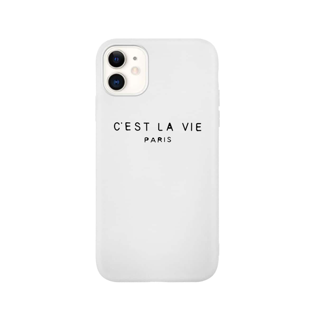 

1pc Letter Graphic iPhone Case, White