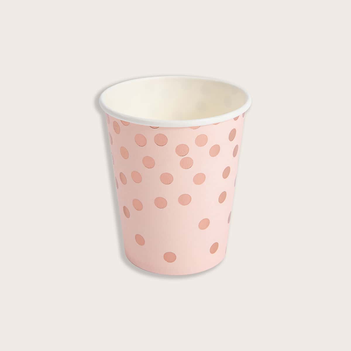 

10pcs Disposable Polka Dot Pattern Paper Cup, Pink