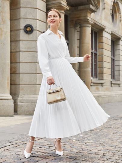 Макси плиссированное платье с узлом