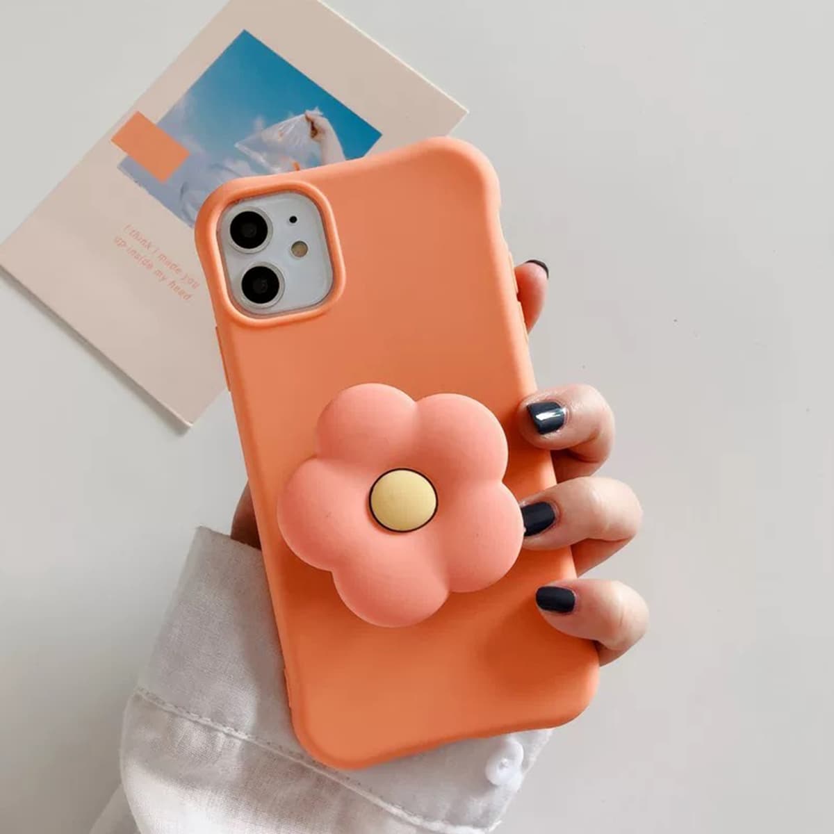 

Floral iPhone Case, Coral orange