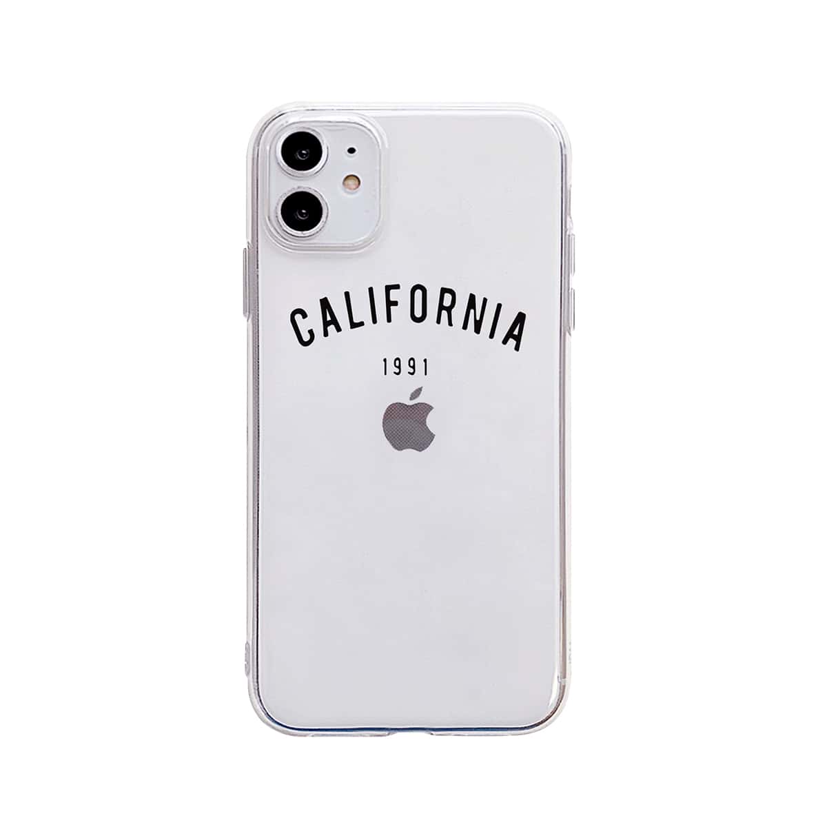 

1pc Letter Graphic iPhone Case, Clear