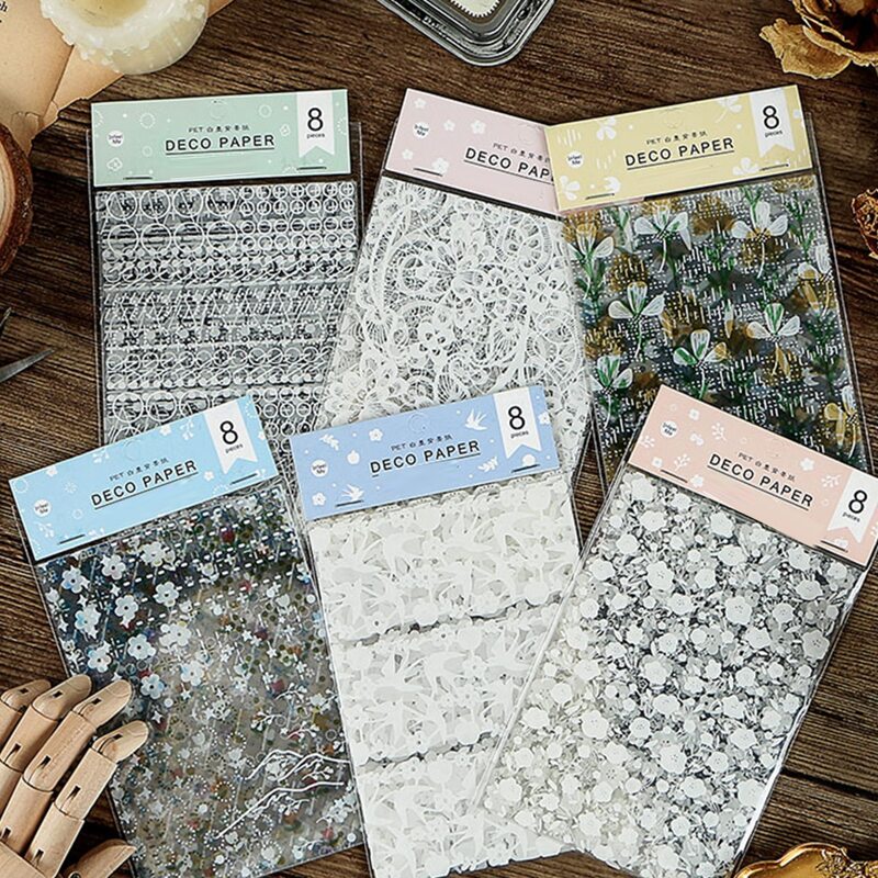 

8sheets Mixed Pattern Random Sticker, Multicolor