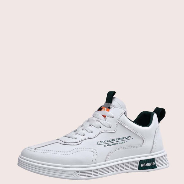 

Men Lace-up Front Wide Fit Sneakers, White