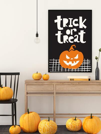 Хэллоуин стенная живопись с принтом тыквы без рамки
