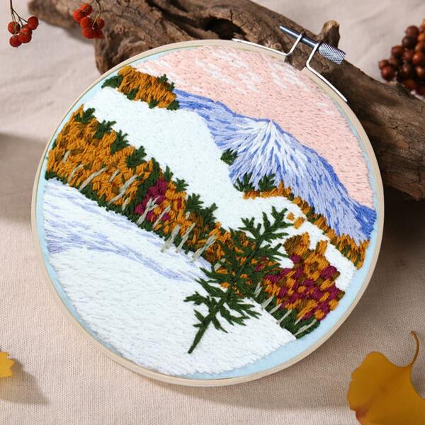 

Scenery Pattern Cross Stitch, Multicolor