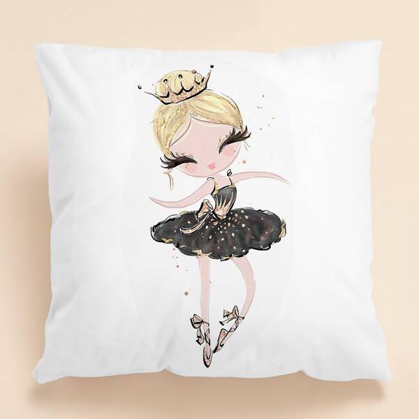 

Kids Girl Print Cushion Cover Without Filler, Multicolor