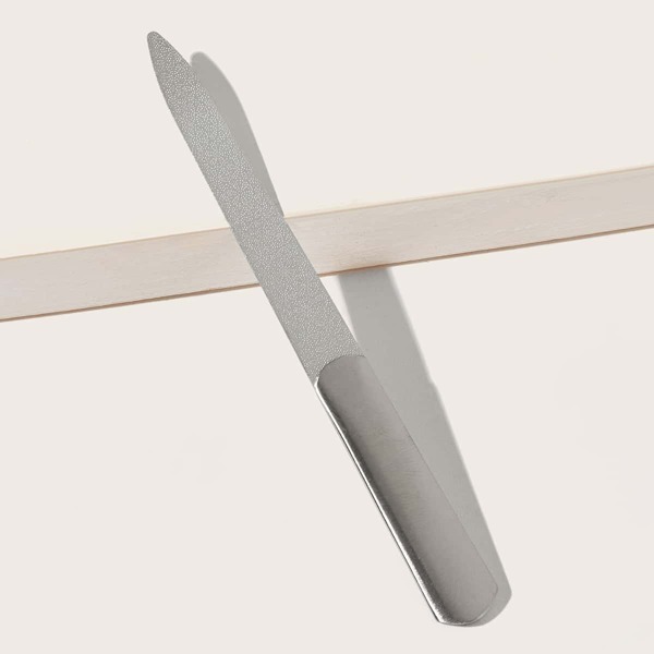 

1pc Stainless Steel Nail File, Silver