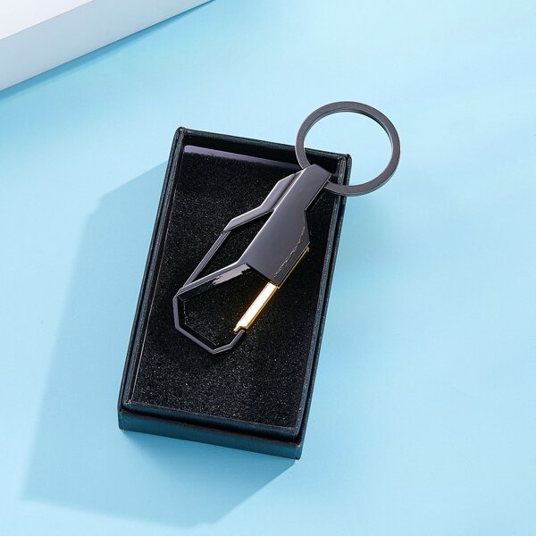 

Men Hollow Out Keychain, Grey