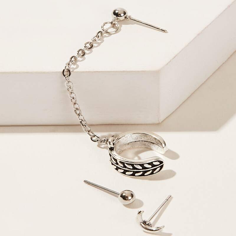 

Leaf Design Ear Cuff, Silver