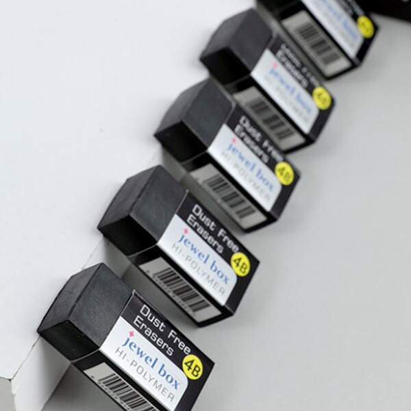 

10pcs Dust-free Eraser, Black