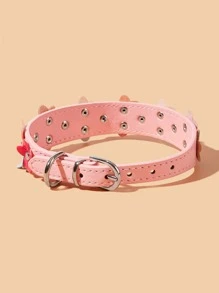 1pc Flower Decor Dog Collar - Pink - View 2