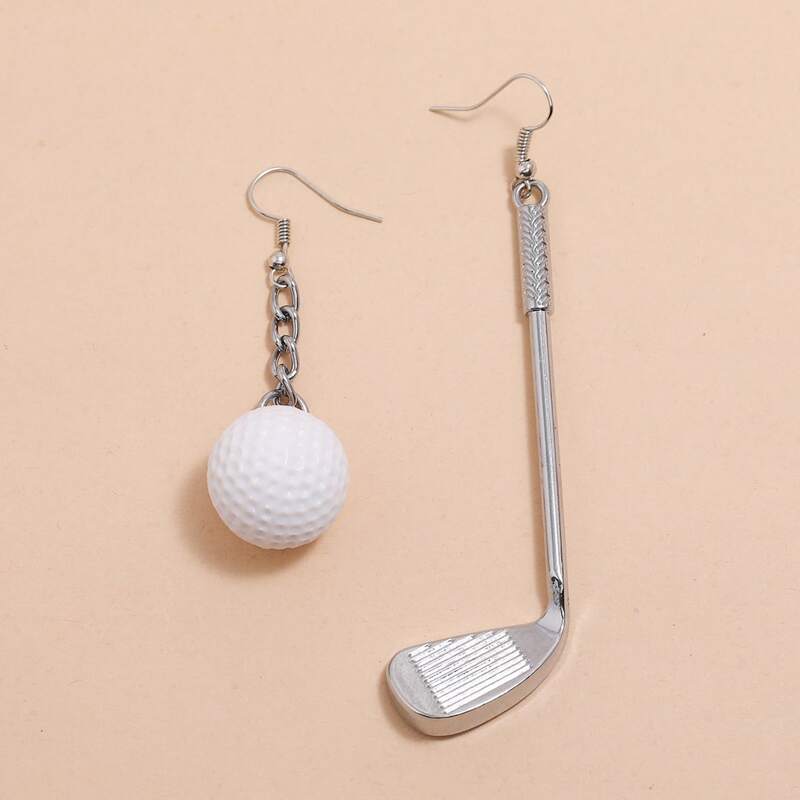 

Golf Charm Mismatched Drop Earrings, Multicolor