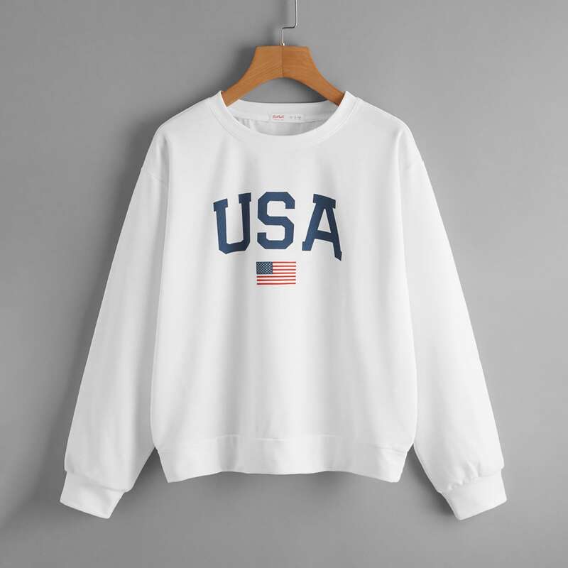 

Letter Graphic Sweatshirt, White