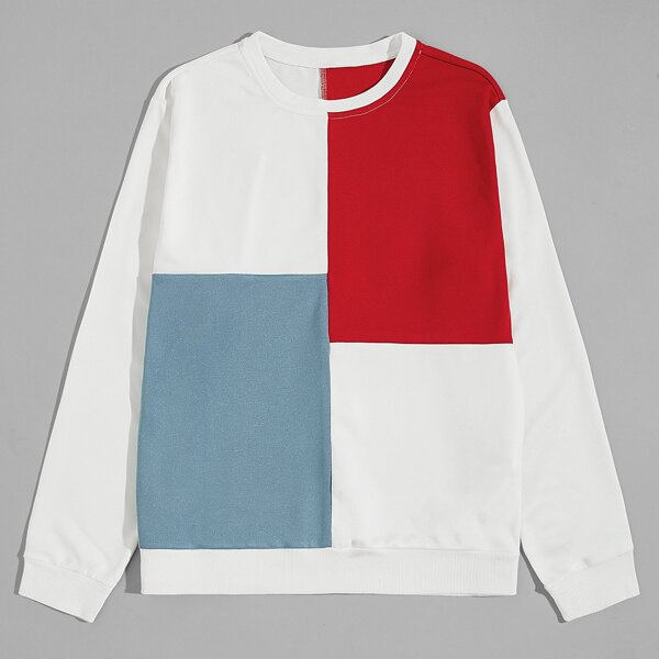 

Men Cut And Sew Sweatshirt, Multicolor