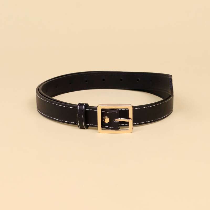 

Square Buckle Belt, Black