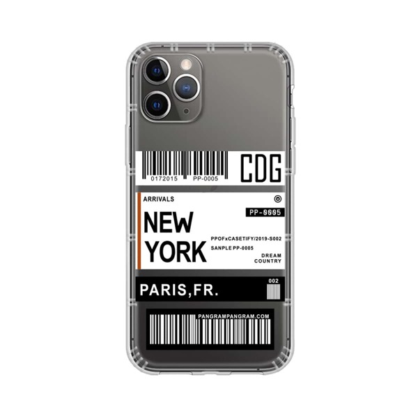 

1pc Letter Graphic iPhone Case, Black and white