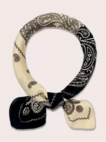 Men Paisley Pattern Bandana - Multicolor - View 1
