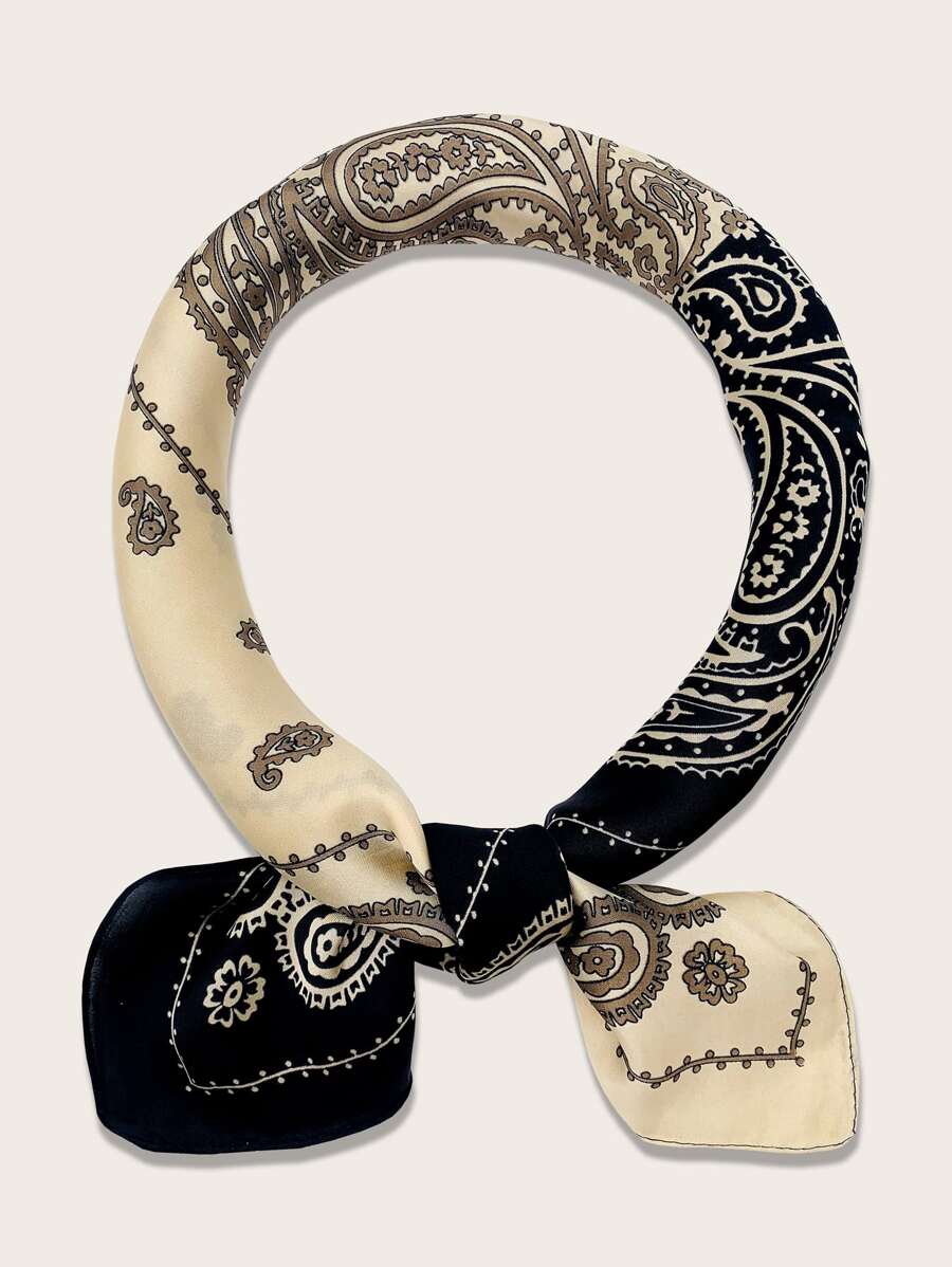 Men Paisley Pattern Bandana - Multicolor - View 1