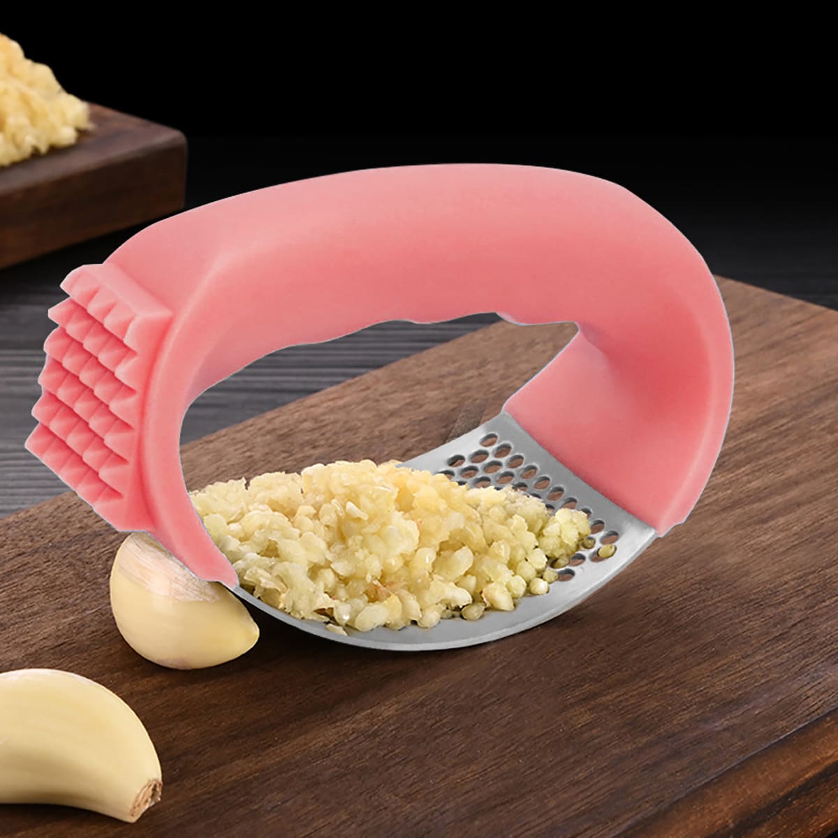 

Manual Garlic Press, Pink