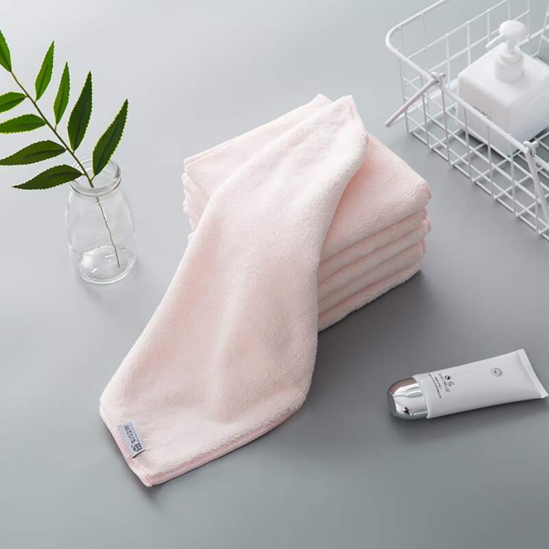 

1pc Plain Face Towel, Pink