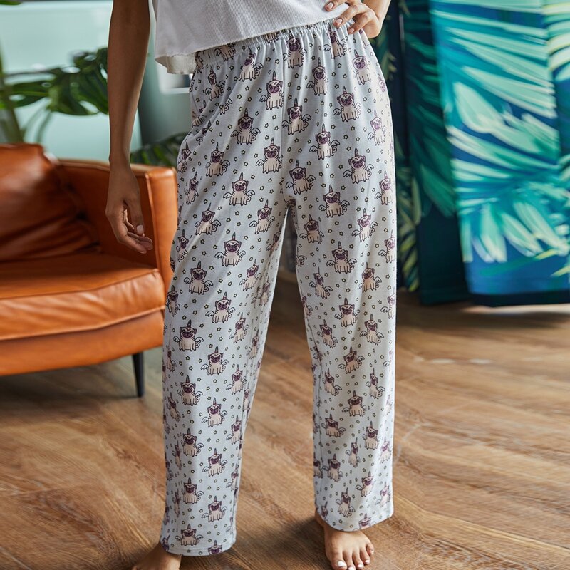 

Cartoon Graphic Sleep Bottoms, Multicolor