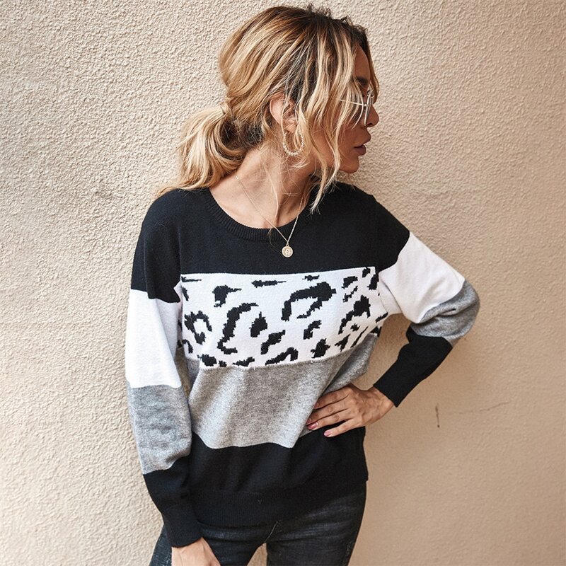 

Graphic Pattern Colorblock Sweater, Multicolor