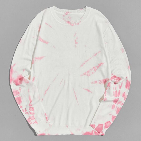 

Men Tie Dye Sweater, White