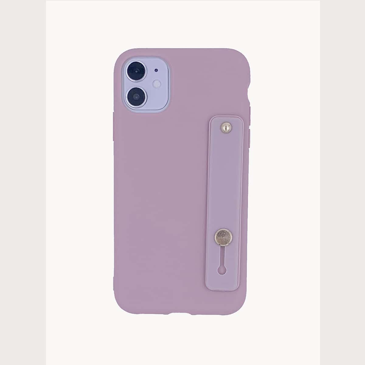 

Solid Hand Strap iPhone Case, Pastel dusty pink