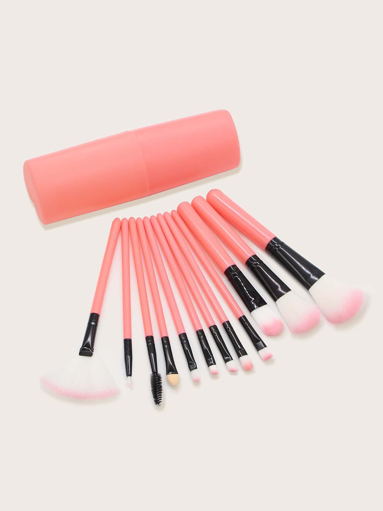 12pcs Duo-Fiber Makeup Brush Set With Bucket,Brush Set,Makeup Brush Kit,Make Up Brush Set,Make Up Set Complete,Makeup Brush Set,Complete Makeup Kit,Brush Kit,Brushes Makeup Set,Makeup Gift Set,Set - Pink - View 1